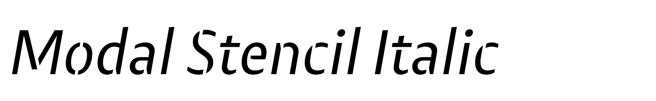 Modal Stencil Italic